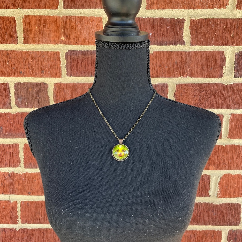 Steampunk Radioactive Fallout Pendant Necklace